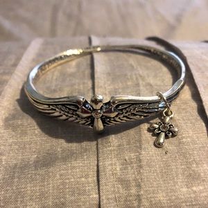 Silver Serenity Bangle- not Sterling